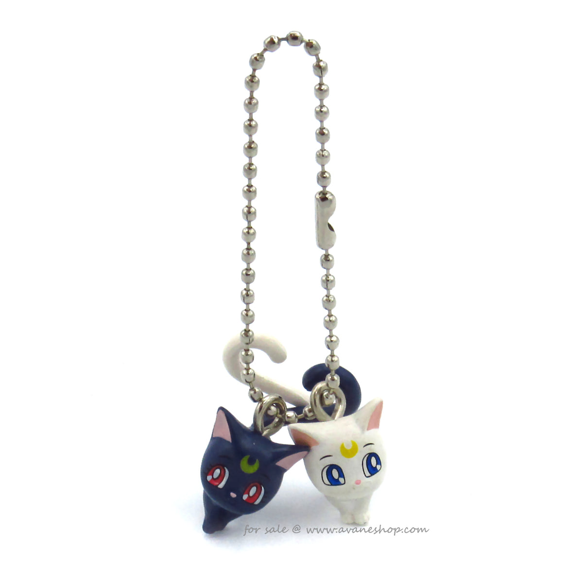 LilStowies Artemis Luna Cat Key Chain, Sailor Moon Key Chain Charms