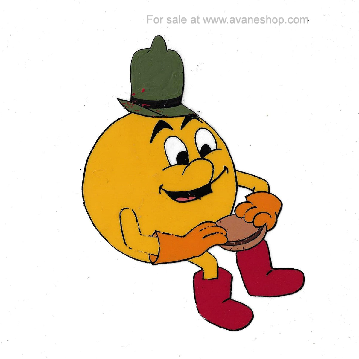 Vintage 80s Pac Man Cartoon Cel for sale